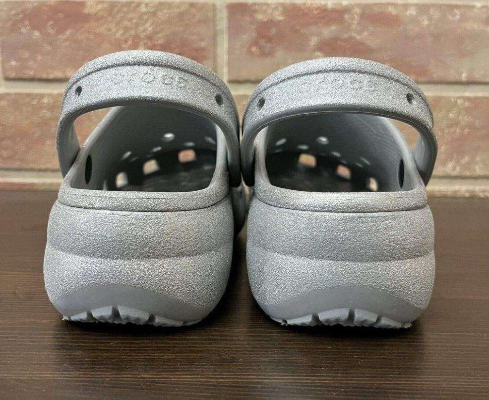 Жіночі Crocs Classic Clog Platform Glitter Silver — фото 6