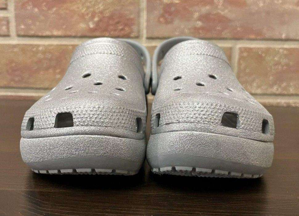 Жіночі Crocs Classic Clog Platform Glitter Silver — фото 8