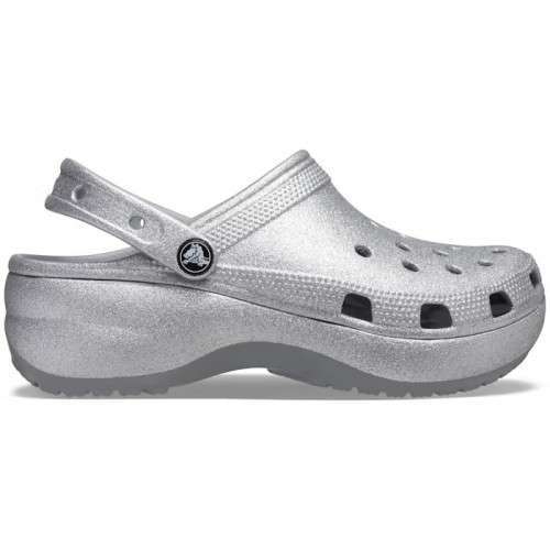 Жіночі Crocs Classic Clog Platform Glitter Silver — фото 10