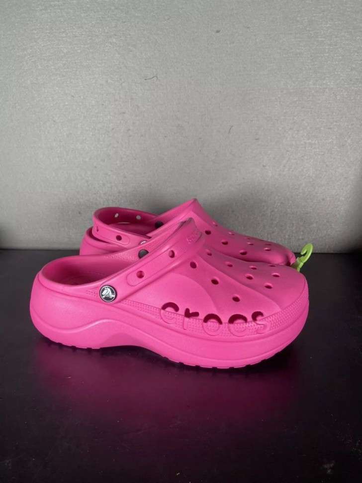 Жіночі Crocs Baya Platform Clog Electric Pink — фото 7