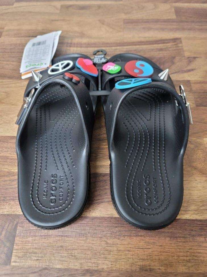 Чоловічі в'єтнамки Crocs Classic Feel the Positivity Sandal Black — фото 3