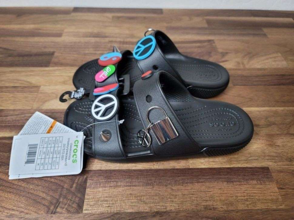 Чоловічі в'єтнамки Crocs Classic Feel the Positivity Sandal Black — фото 4