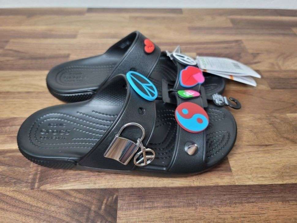 Чоловічі в'єтнамки Crocs Classic Feel the Positivity Sandal Black — фото 7