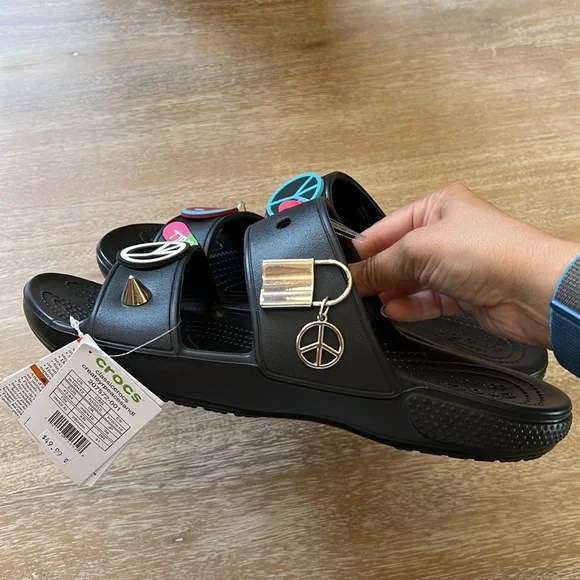Чоловічі в'єтнамки Crocs Classic Feel the Positivity Sandal Black — фото 8