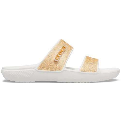 Жіночі шльопанці Crocs Classic Glitter Sandal Orange Sorbet — фото 6