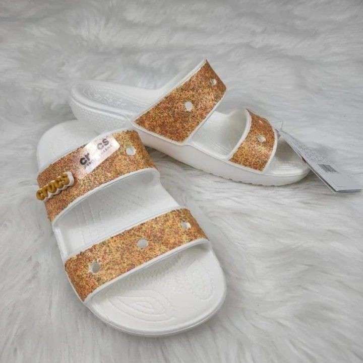 Жіночі шльопанці Crocs Classic Glitter Sandal Orange Sorbet — фото 8