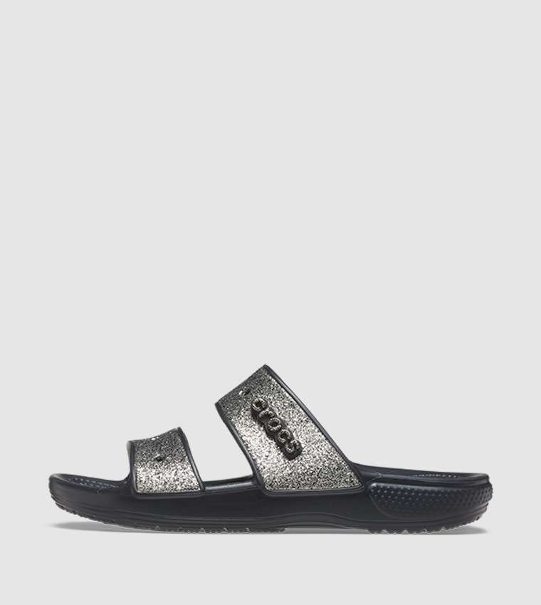 Жіночі шльопанці Crocs Fur Sure Sandal Black / Gold — фото 5