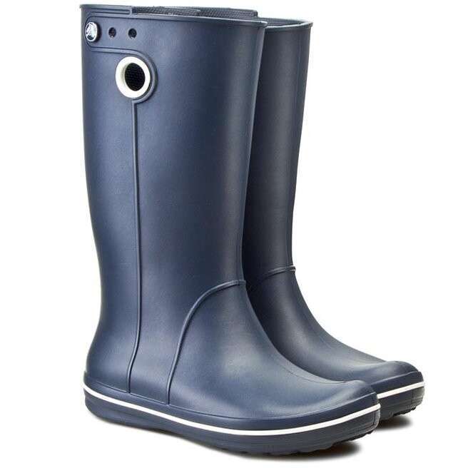Жіночі гумові чоботи Crocs Womens Crocband Jaunt Rain Boot Navy