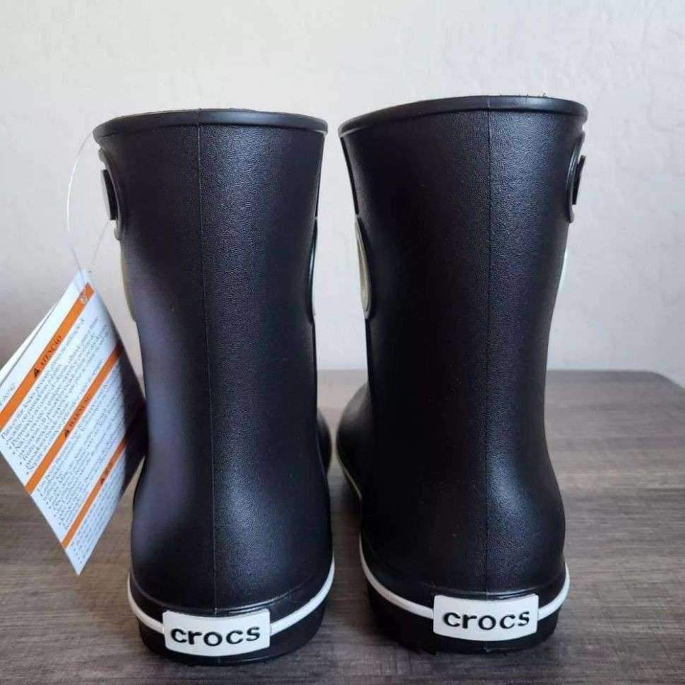 Жіночі гумові чоботи Crocs Women’s Jaunt Shorty Boot Black — фото 4