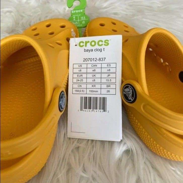 Дитячі Crocs для дівчинки Baya Orange Sorbet Kids — фото 6