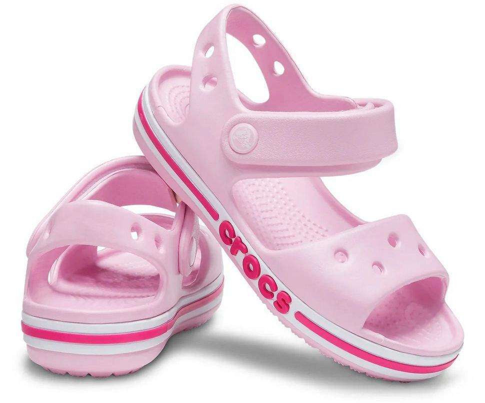 Дитячі сандалії для дівчинки Crocs Bayaband Sandal Ballerina Pink/Candy Pink
