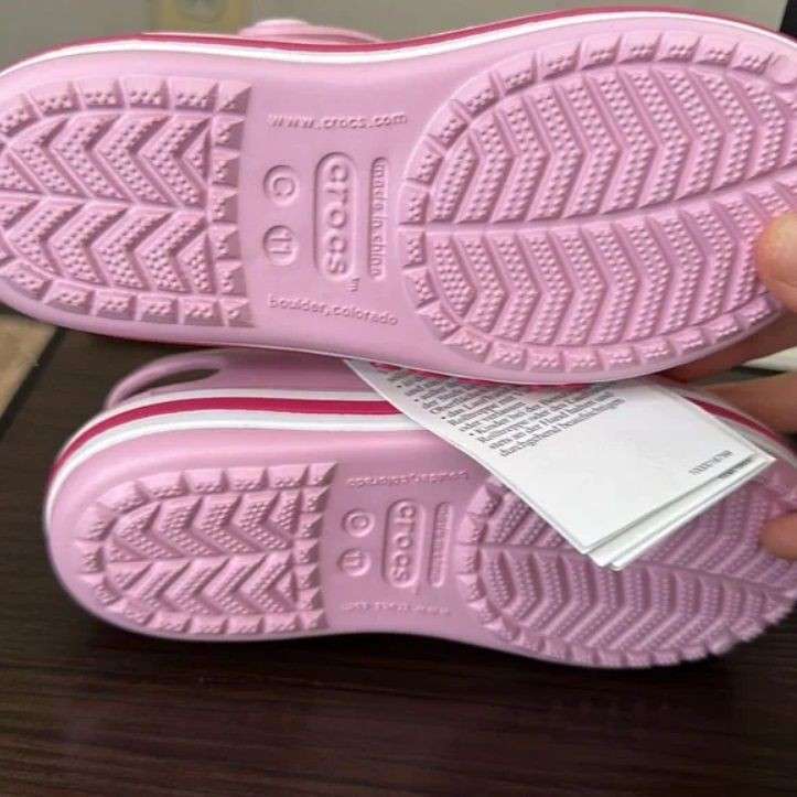 Дитячі сандалії для дівчинки Crocs Bayaband Sandal Ballerina Pink/Candy Pink — фото 3