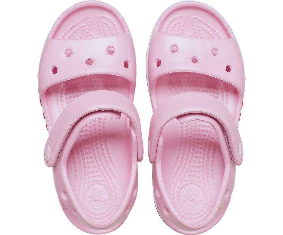 Дитячі сандалії для дівчинки Crocs Bayaband Sandal Ballerina Pink/Candy Pink — фото 8