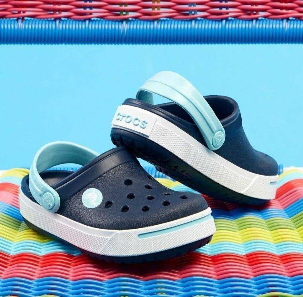 Дитячі Crocs-сабо для хлопчика Crocs Crocband Clogs Navy/Ice Blue Kids — фото 2