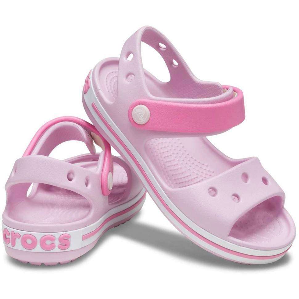 Дитячі сандалії для дівчинки Crocs Crocband Sandal Ballerina Pink — фото 1
