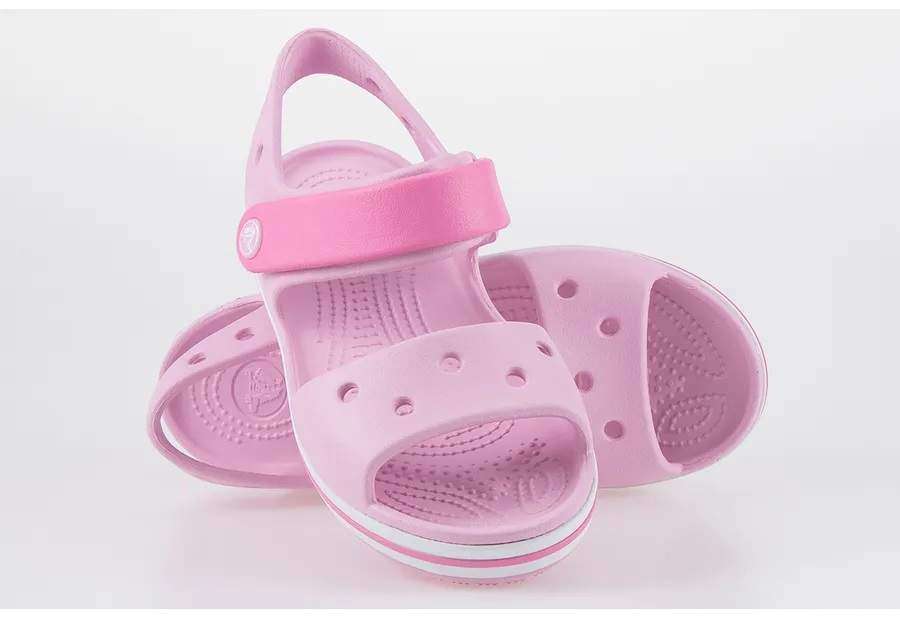 Дитячі сандалії для дівчинки Crocs Crocband Sandal Ballerina Pink — фото 11