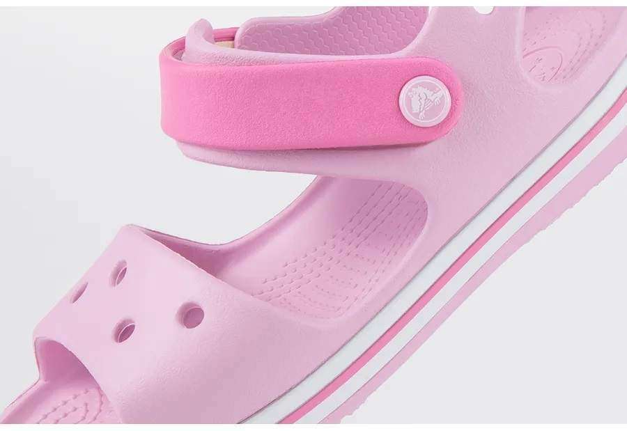 Дитячі сандалії для дівчинки Crocs Crocband Sandal Ballerina Pink — фото 12