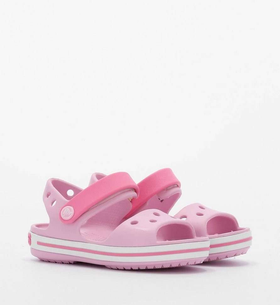 Дитячі сандалії для дівчинки Crocs Crocband Sandal Ballerina Pink — фото 4