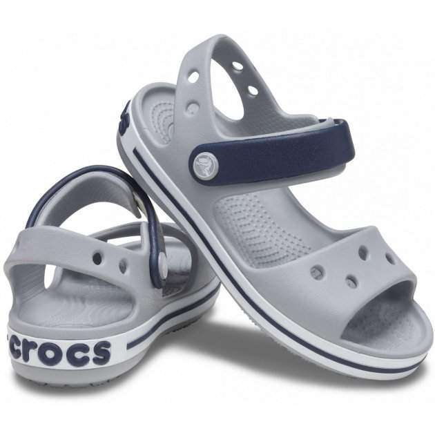 Дитячі сандалії для хлопчика Crocs Crocband Sandal Light Grey/Navy kids