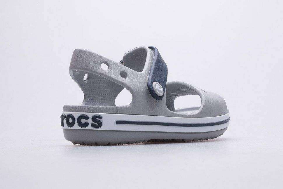 Дитячі сандалії для хлопчика Crocs Crocband Sandal Light Grey/Navy kids — фото 13