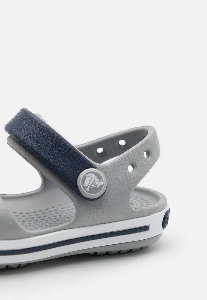 Дитячі сандалії для хлопчика Crocs Crocband Sandal Light Grey/Navy kids — фото 3