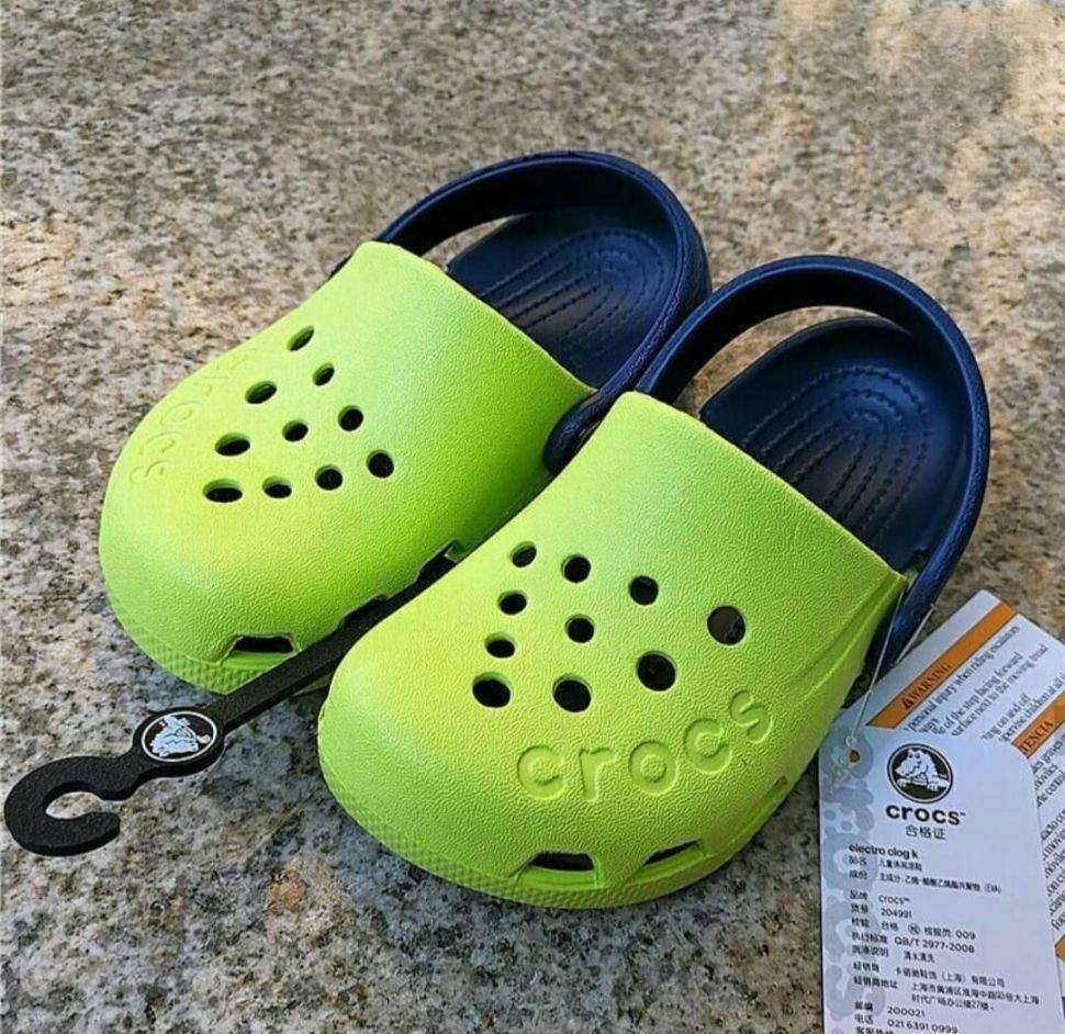 Дитячі Crocs-сабо для хлопчика Crocs Electro ClogVolt Green/Navy — фото 2