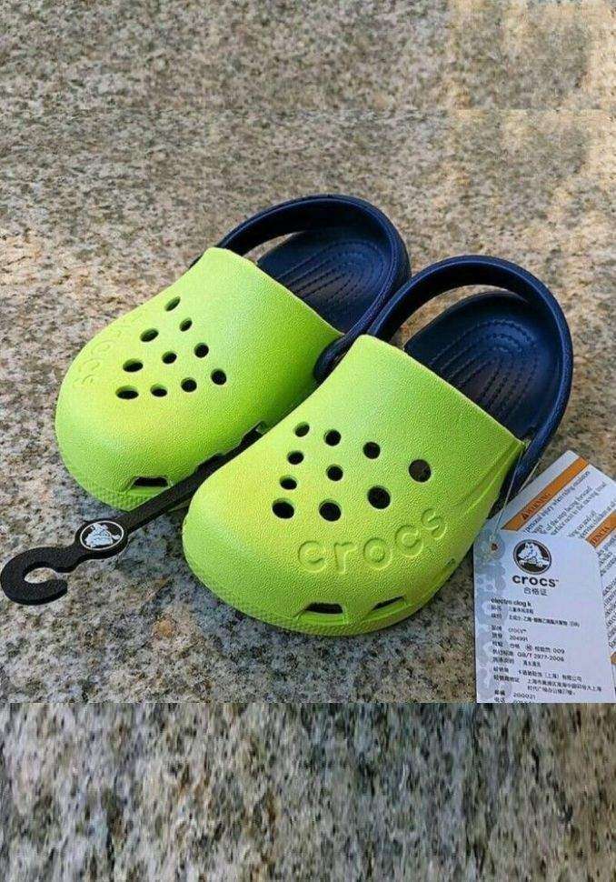 Дитячі Crocs-сабо для хлопчика Crocs Electro ClogVolt Green/Navy — фото 10