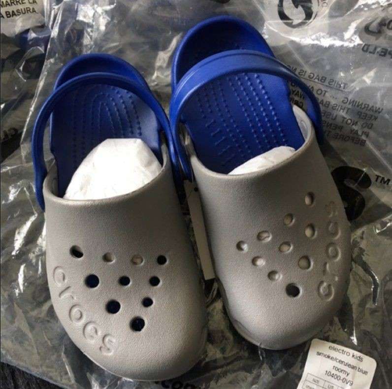 Дитячі Crocs-сабо для хлопчика Crocs Electro Clog Smoke/Cerulean — фото 9