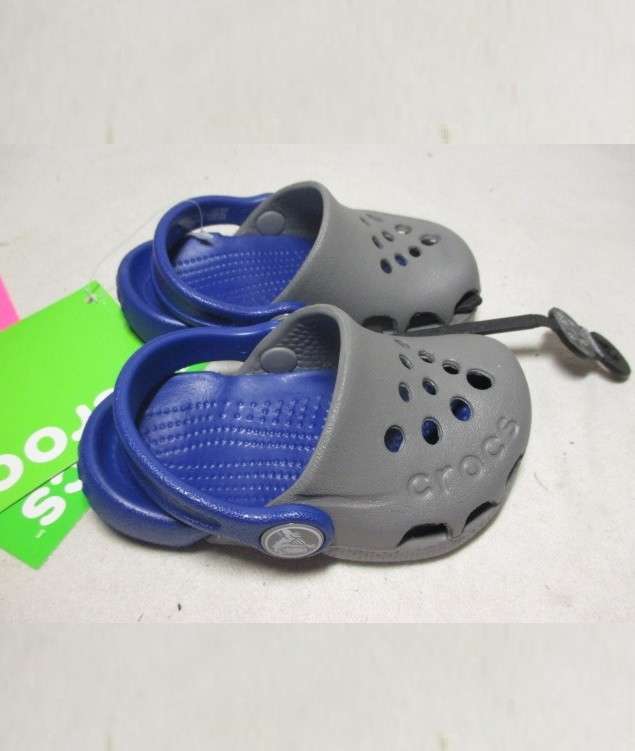 Дитячі Crocs-сабо для хлопчика Crocs Electro Clog Smoke/Cerulean — фото 10