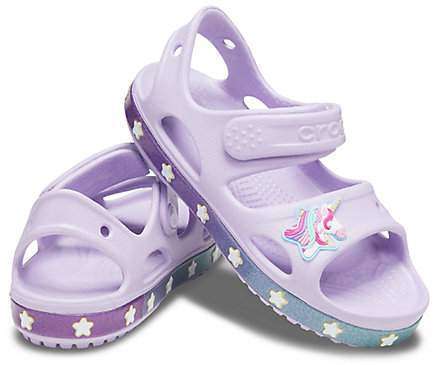 Дитячі сандалії для дівчинки Crocs Fun Lab Unicorn Charm Sandal Lavender — фото 1