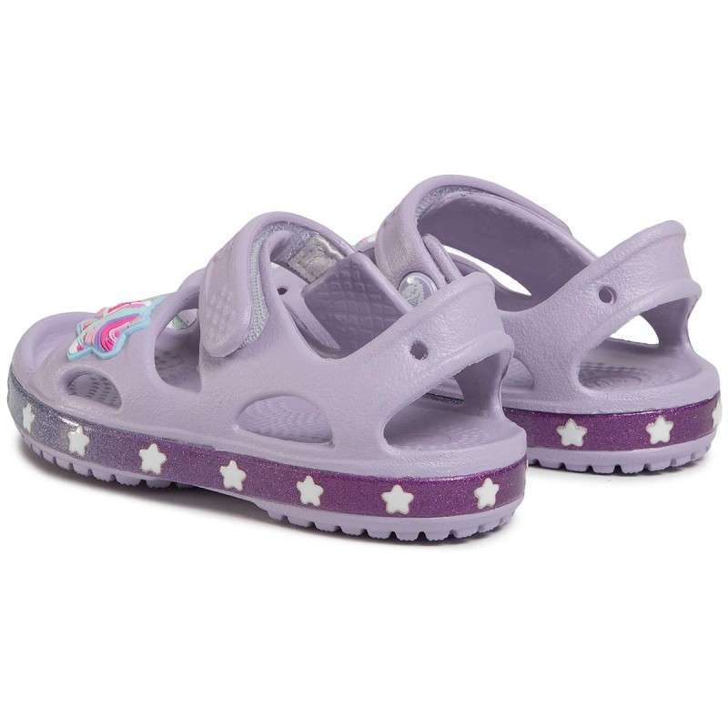 Дитячі сандалії для дівчинки Crocs Fun Lab Unicorn Charm Sandal Lavender — фото 2