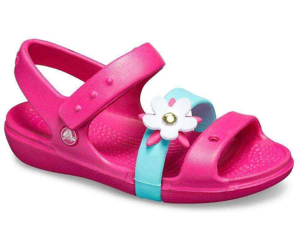 Дитячі сандалії для дівчинки Crocs Keeley Charm Sandal Candy Pink — фото 13