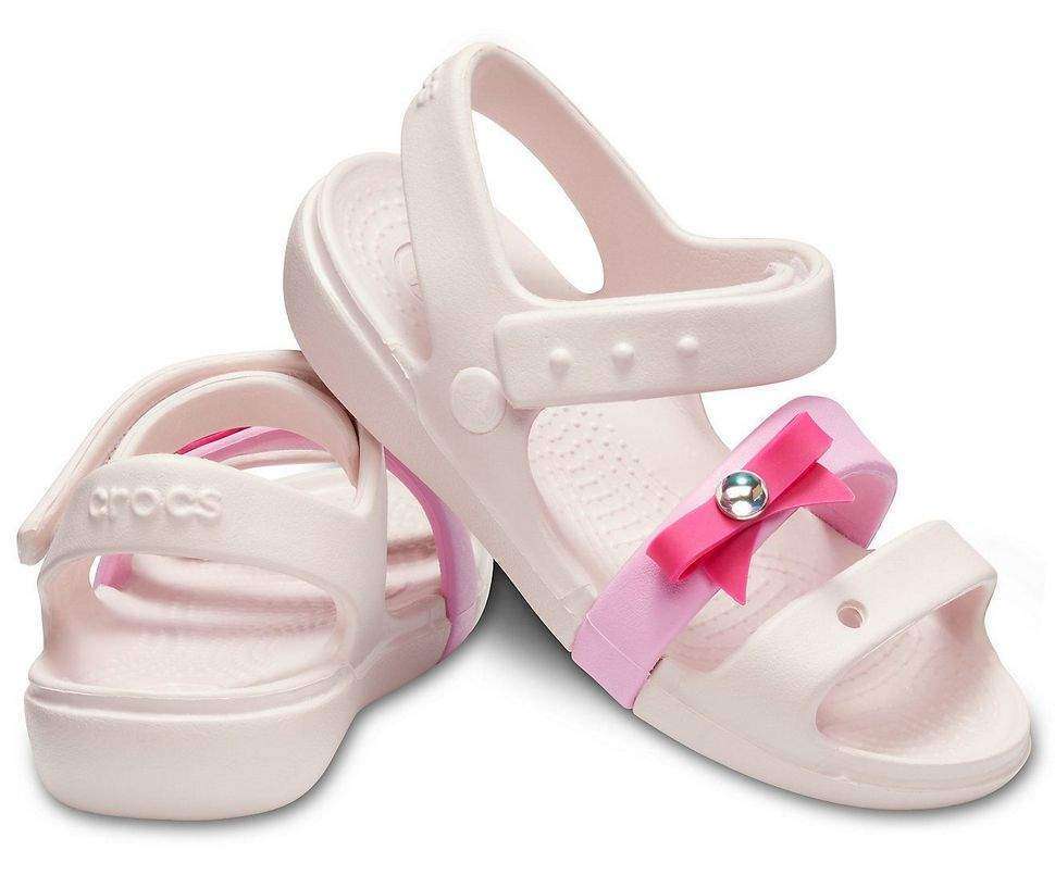 Дитячі сандалії для дівчинки Crocs Keeley Charm Sandal Barely Pink