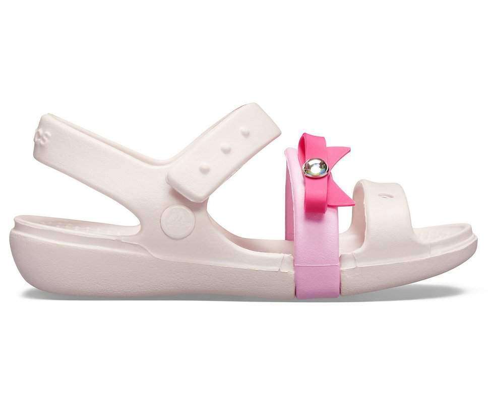 Дитячі сандалії для дівчинки Crocs Keeley Charm Sandal Barely Pink — фото 3