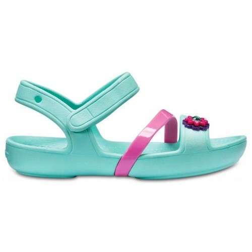 Дитячі сандалії для дівчинки Crocs Lina Sandal Pool Mint Kids — фото 4