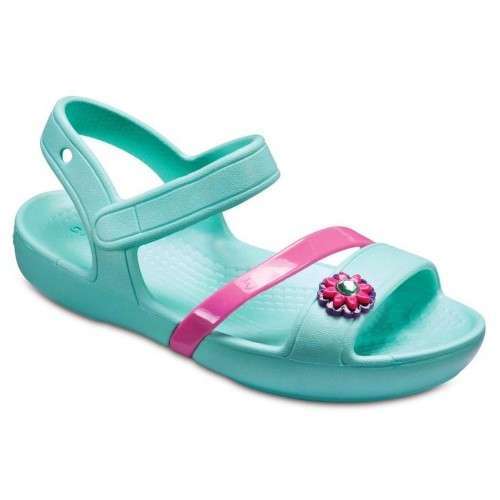 Дитячі сандалії для дівчинки Crocs Lina Sandal Pool Mint Kids — фото 5