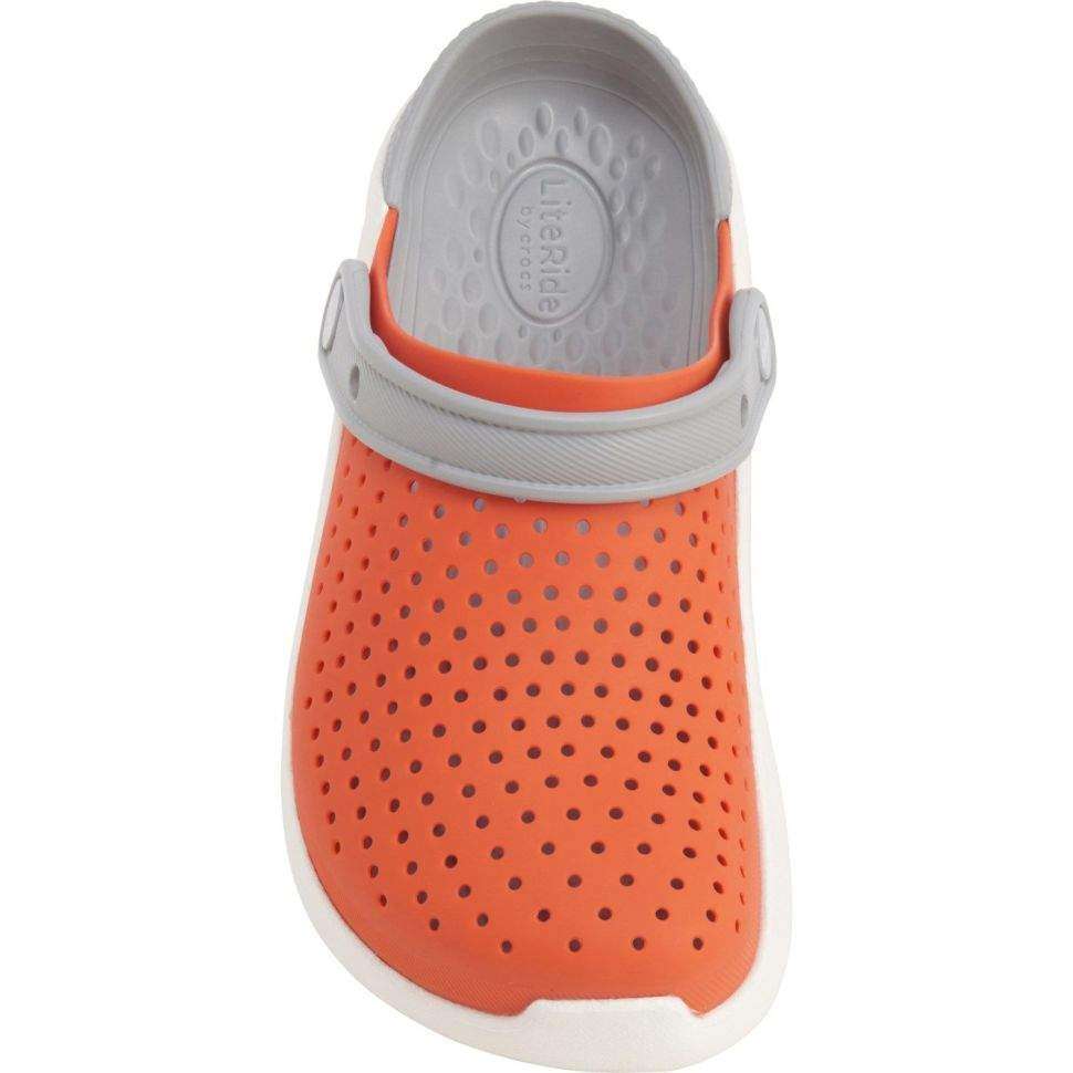 Дитячі Crocs-сабо для хлопчика Crocs LiteRide Clogs Tangerine/White — фото 11