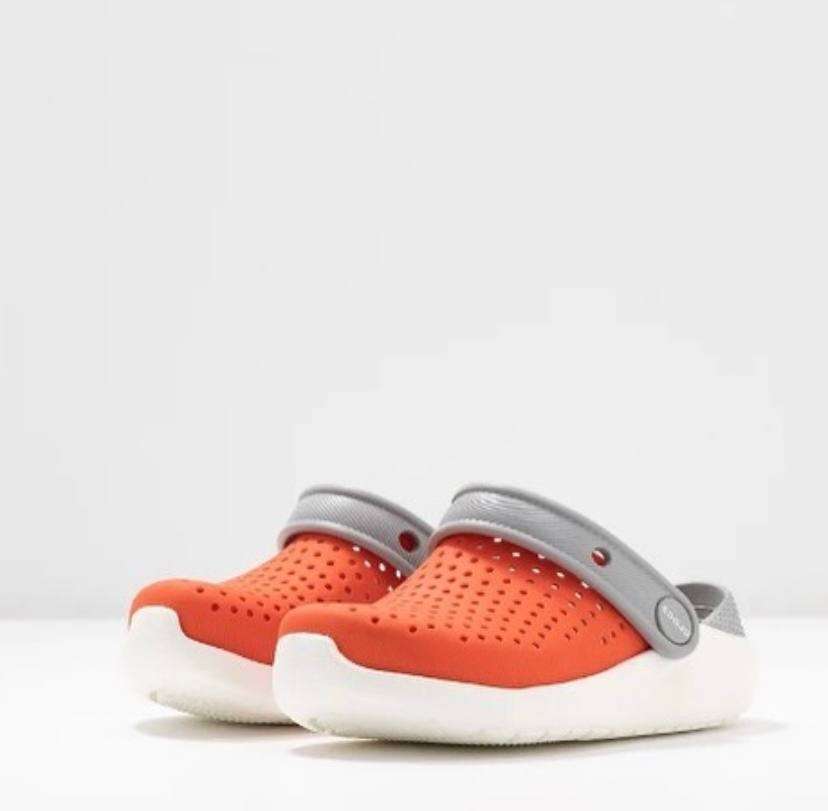 Дитячі Crocs-сабо для хлопчика Crocs LiteRide Clogs Tangerine/White — фото 3