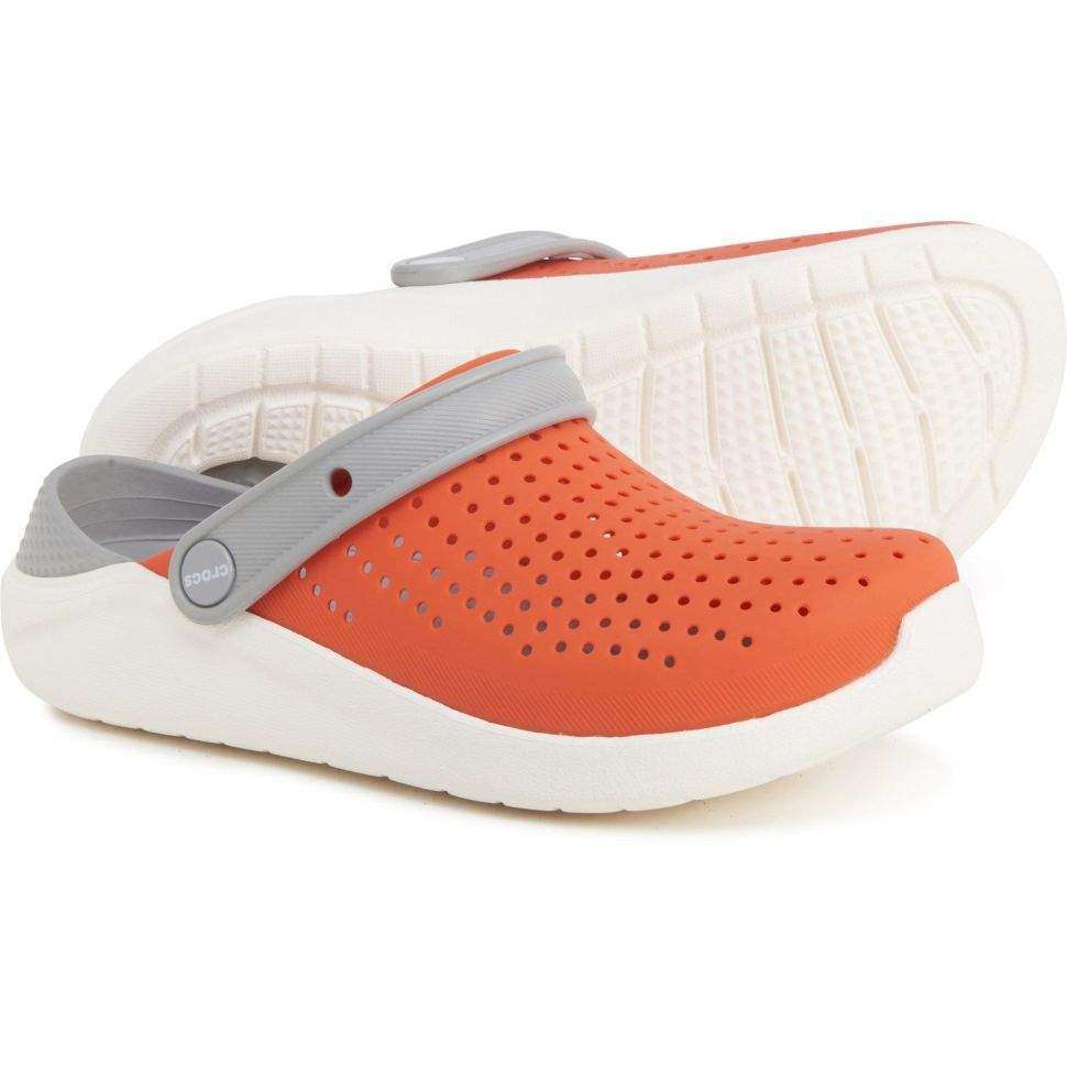 Дитячі Crocs-сабо для хлопчика Crocs LiteRide Clogs Tangerine/White — фото 9