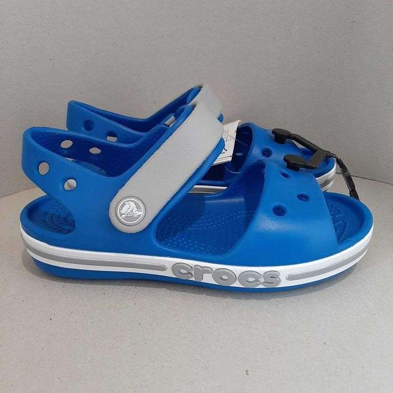 Дитячі сандалії для хлопчика Crocs Kids Bayaband Sandal Blue Grey — фото 3
