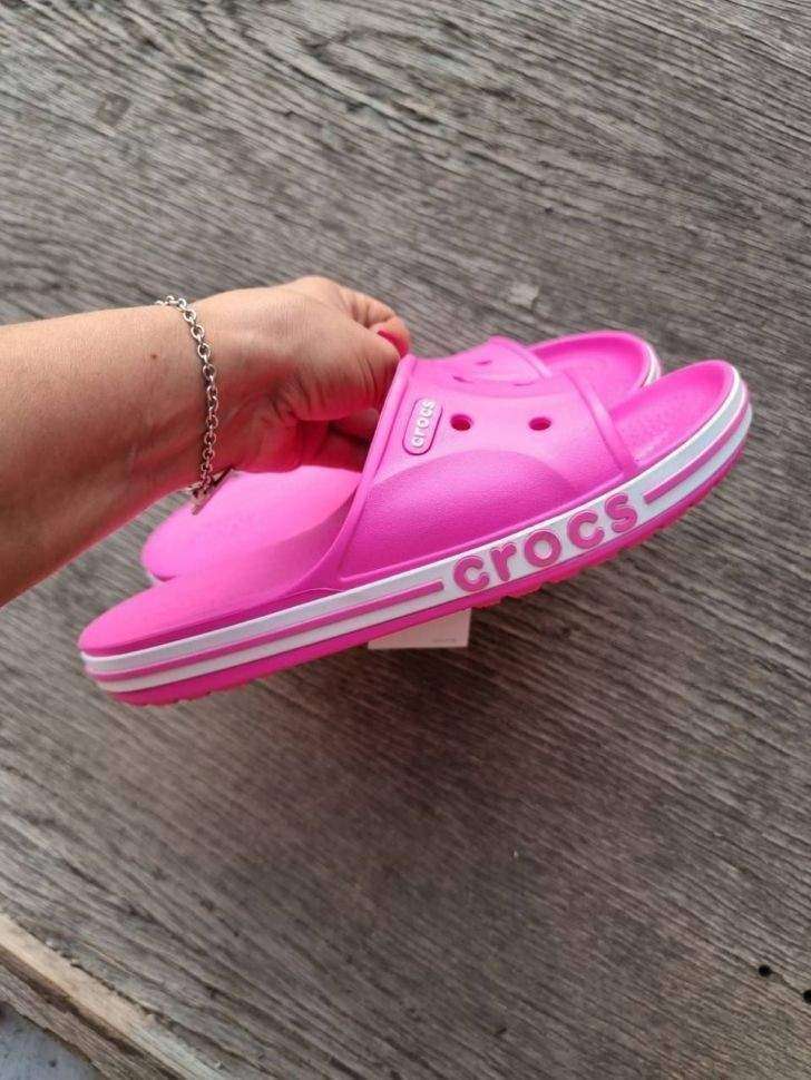 Crocs Слайд Баябенд Рожеві Bayaband Slide Electric Pink — фото 2