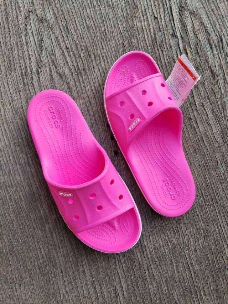 Crocs Слайд Баябенд Рожеві Bayaband Slide Electric Pink — фото 3