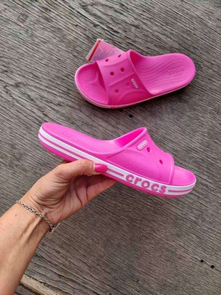 Crocs Слайд Баябенд Рожеві Bayaband Slide Electric Pink — фото 4