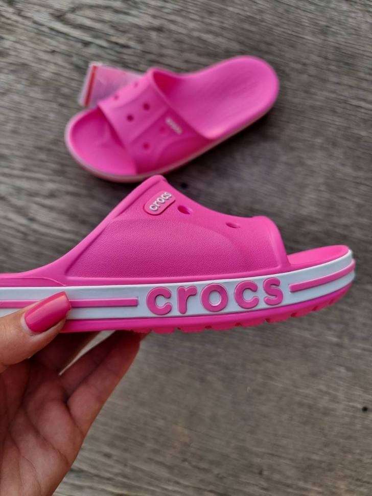 Crocs Слайд Баябенд Рожеві Bayaband Slide Electric Pink — фото 5