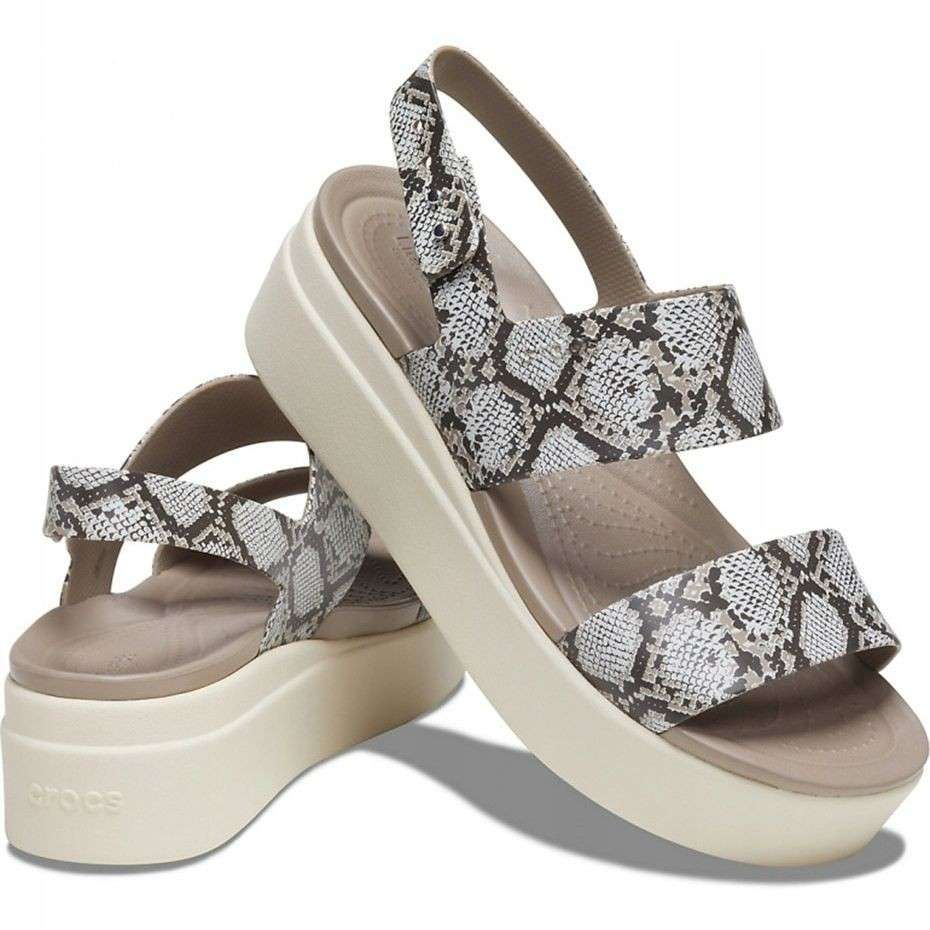 Жіночі Сандалі Crocs Sandale Brooklyn Low Wedge Multi/Stucco