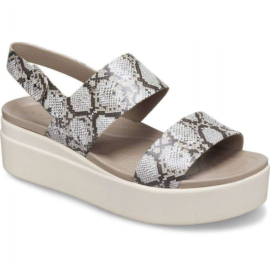 Жіночі Сандалі Crocs Sandale Brooklyn Low Wedge Multi/Stucco — фото 12