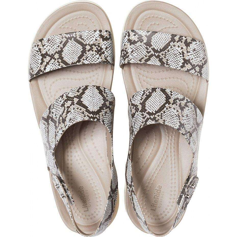 Жіночі Сандалі Crocs Sandale Brooklyn Low Wedge Multi/Stucco — фото 9