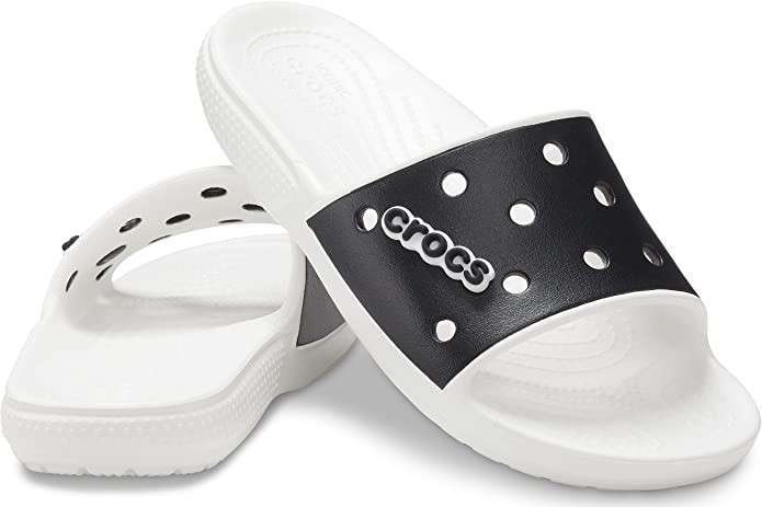 Жіночі шльопанці Crocs Classic Slide White Black — фото 1