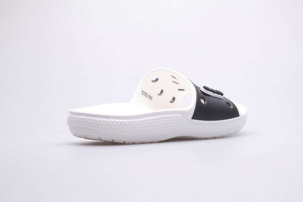 Жіночі шльопанці Crocs Classic Slide White Black — фото 11