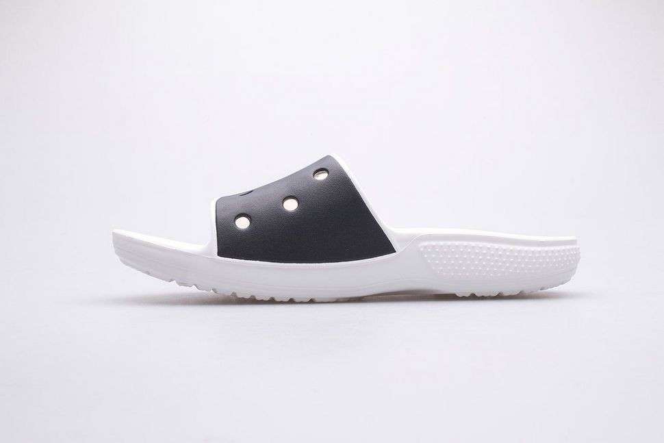 Жіночі шльопанці Crocs Classic Slide White Black — фото 12